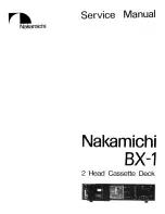 Nakamichi BX-1 Service Manual preview