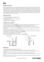 Предварительный просмотр 2 страницы Nakayama SP2000 Owner'S Manual