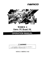 NAMCO TEKKEN 4 Operation Manual preview
