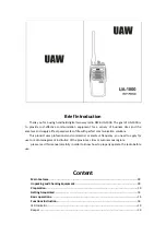 Nanan Hongda Electronic UA-1000 User Manual preview