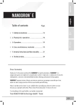 Preview for 15 page of NANODRON E Instruction Manual