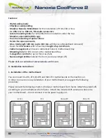 Предварительный просмотр 4 страницы Nanoxia CoolForce 2 Instruction Manual