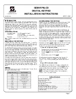NAPCO GEM-RP8LCD Installation Instructions Manual preview