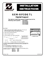 NAPCO Gemini GEM-P1632 Installation Instructions Manual preview