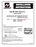 NAPCO Gemini GEM-RP3DGTL Installation Instructions Manual preview