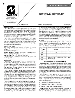 NAPCO RP1054e Installation Instructions preview