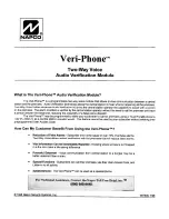 Preview for 1 page of NAPCO Veri-Phone User Manual