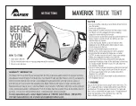 Napier Truck Tent Instructions Manual preview