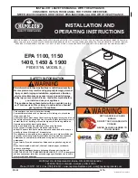 Napoleon EPA 1100 Installation And Operating Instructions Manual preview