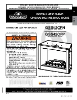 Napoleon GSS42CFN Installation And Operating Instructions Manual preview