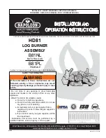 Preview for 1 page of Napoleon HD81 Installation And Operation Instructions Manual