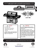 Preview for 1 page of Napoleon LEX 730 Owner'S Manual