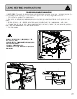 Предварительный просмотр 23 страницы Napoleon MIRAGE 485 Assembly And Operating Instructions Manual