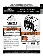 Napoleon NZ6000-1 Installation And Operation Instruction Manual preview