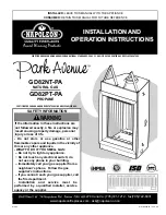 Napoleon Park Avenue GD82NT-PA Installation And Operation Instructions Manual предпросмотр