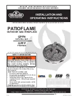 Napoleon PATIOFLAME GPFN Installation And Operating Instructions Manual preview