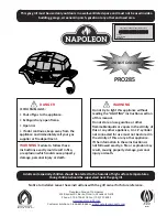 Napoleon PRO285 User Instructions preview