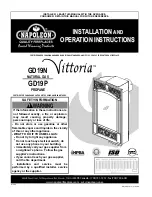 Napoleon Vittoria GD19N Installation And Operation Instructions Manual preview