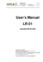 NARDA LR-01 User Manual preview