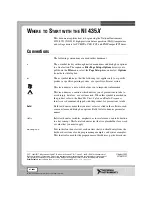 Preview for 1 page of National Instruments 4350 Where To Start