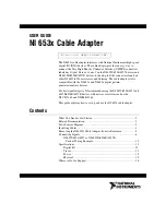 Предварительный просмотр 1 страницы National Instruments 653 Series User Manual