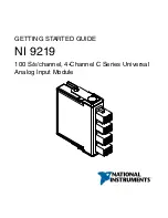 Предварительный просмотр 1 страницы National Instruments 9219 Getting Started Manual