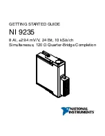 Preview for 1 page of National Instruments 9235 Getting Started Manual
