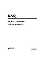 Preview for 1 page of National Instruments AMUX-64T User Manual