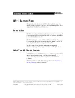 Preview for 1 page of National Instruments BP-1 Installation Manual