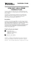 Preview for 1 page of National Instruments GPIB-232CT-A IBCL EPROM Installation Manual