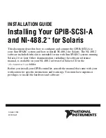 National Instruments GPIB-SCSI-A Installation Manual preview