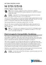 Preview for 1 page of National Instruments NI 5751 Getting Started Manual