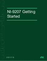 Предварительный просмотр 1 страницы National Instruments NI-9207 Getting Started