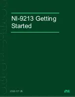 National Instruments NI 9213 Getting Started preview