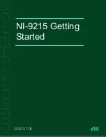 Предварительный просмотр 1 страницы National Instruments NI 9215 Getting Started