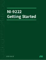 Preview for 1 page of National Instruments NI 9222 Getting Started