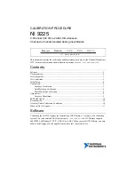 Preview for 2 page of National Instruments NI 9225 Calibration Procedure