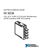 National Instruments NI 9234 Getting Started Manual preview