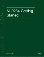 National Instruments NI 9234 Getting Started preview