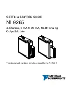 National Instruments NI 9265 Getting Started Manual preview