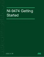 Preview for 1 page of National Instruments NI 9474 Getting Started