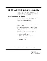 National Instruments NI PCIe-8255R Quick Start Manual preview