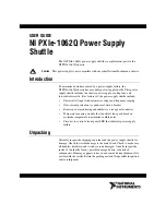 National Instruments NI PXIe-1062Q User Manual preview