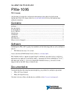 Preview for 1 page of National Instruments PXI EXPRESS PXIe-1095 Calibration Procedure