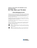 Preview for 1 page of National Instruments PXIe-4322 Installation Manual