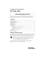 Предварительный просмотр 1 страницы National Instruments PXIe-4357 Calibration Procedure