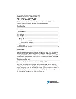 National Instruments PXIe-6674T Calibration Procedure предпросмотр