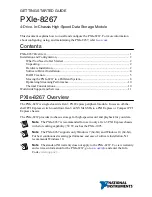 Предварительный просмотр 1 страницы National Instruments PXIe-8267 Getting Started Manual