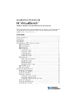 Preview for 1 page of National Instruments VirtualBench Calibration Procedure