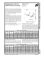 Preview for 1 page of National Semiconductor LM3647 Configuration Manual